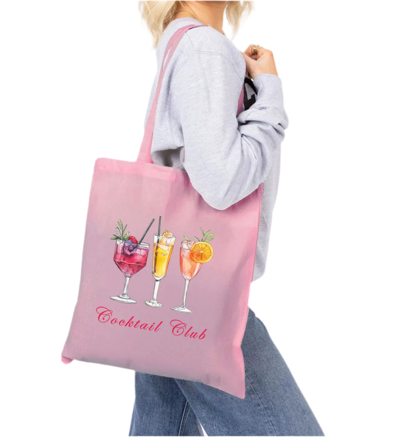 ‘Cocktail Club’ Printed Tote Bag