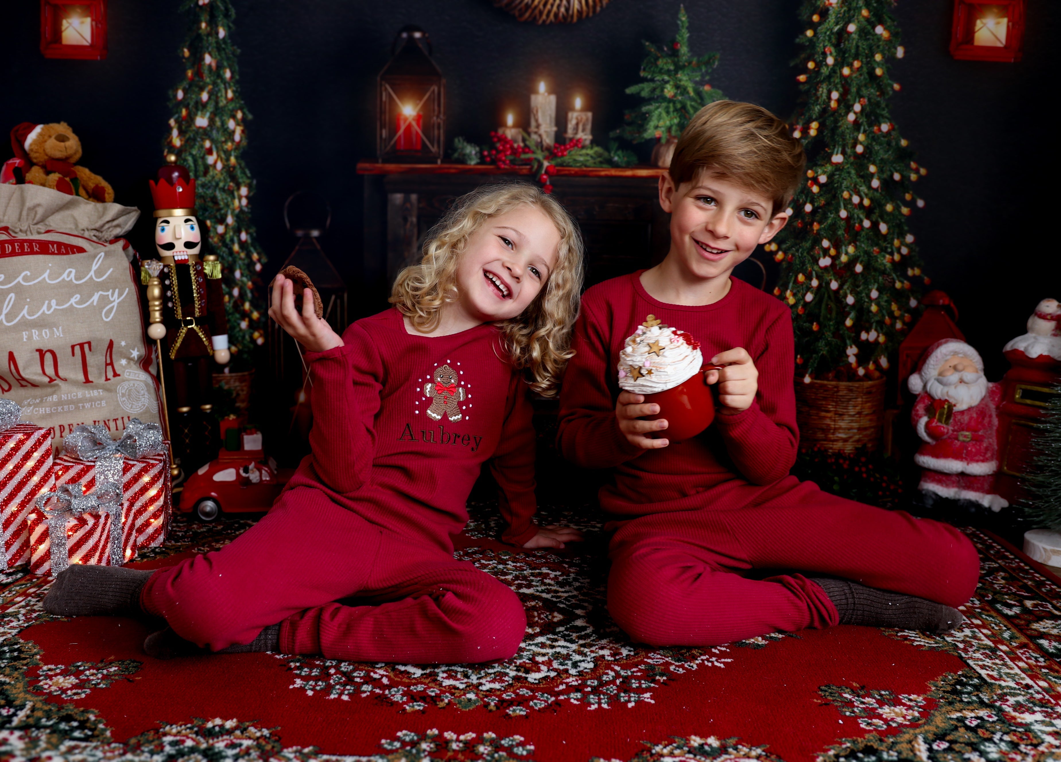 Christmas Gingerbread Man Lounge Set 4-8Y