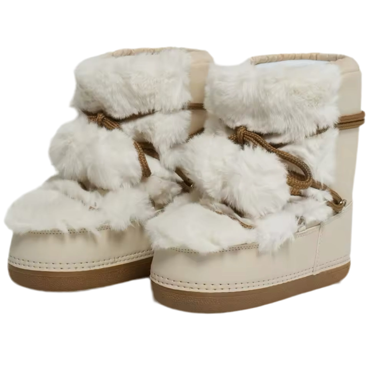 Faux Fur Padded Mini Snow Boots