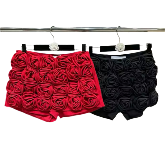 Rose 3D flower Skort Skirt