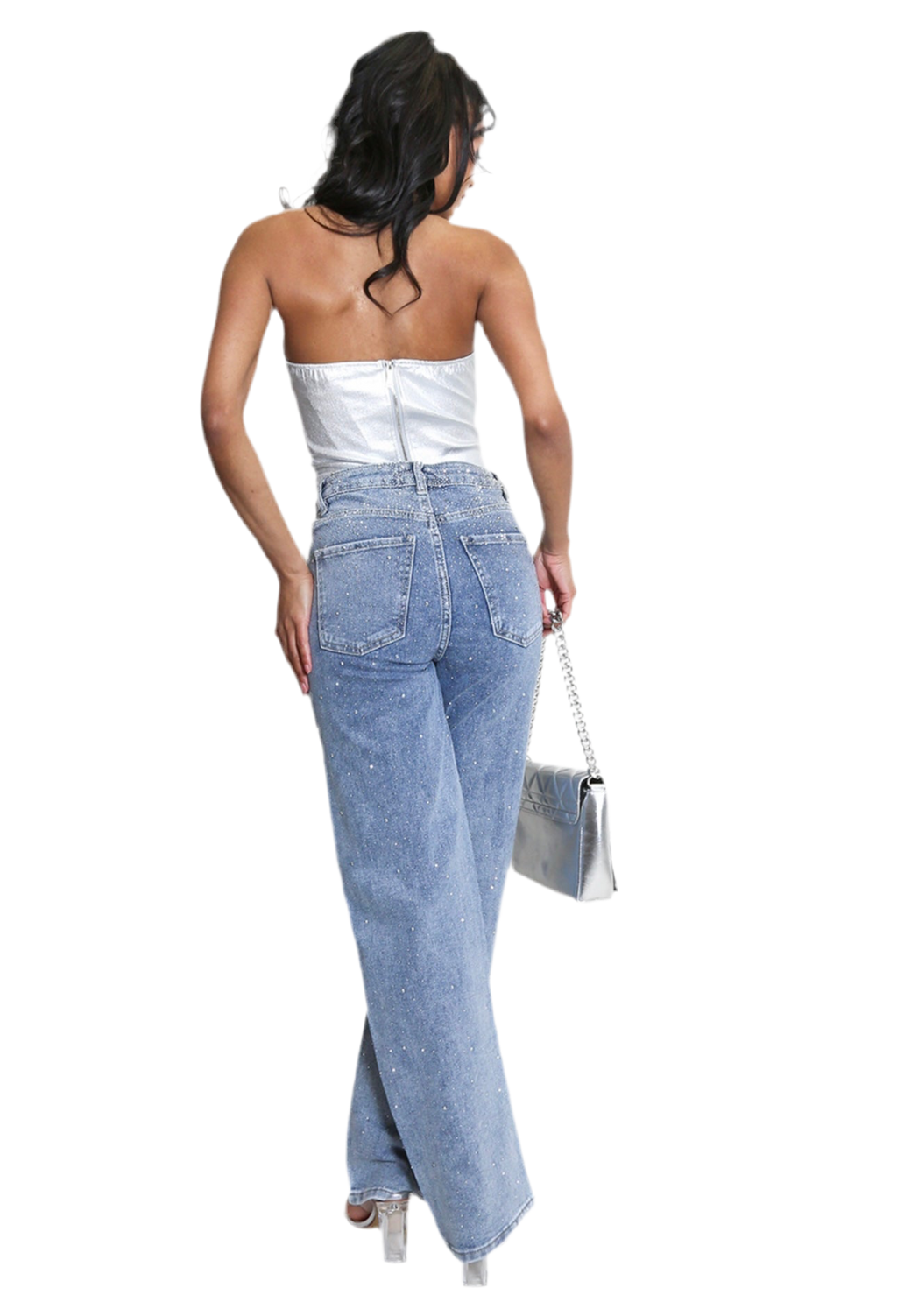 Embellished Straight Leg Jeans