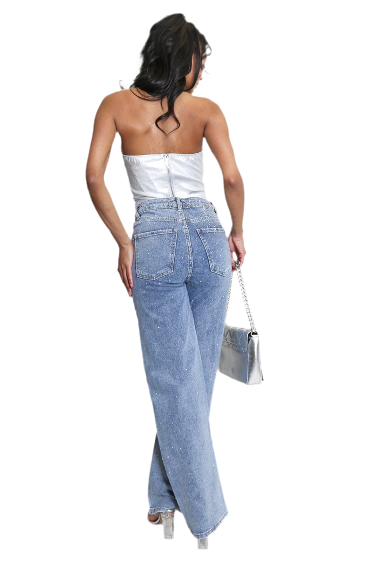 Embellished Straight Leg Jeans
