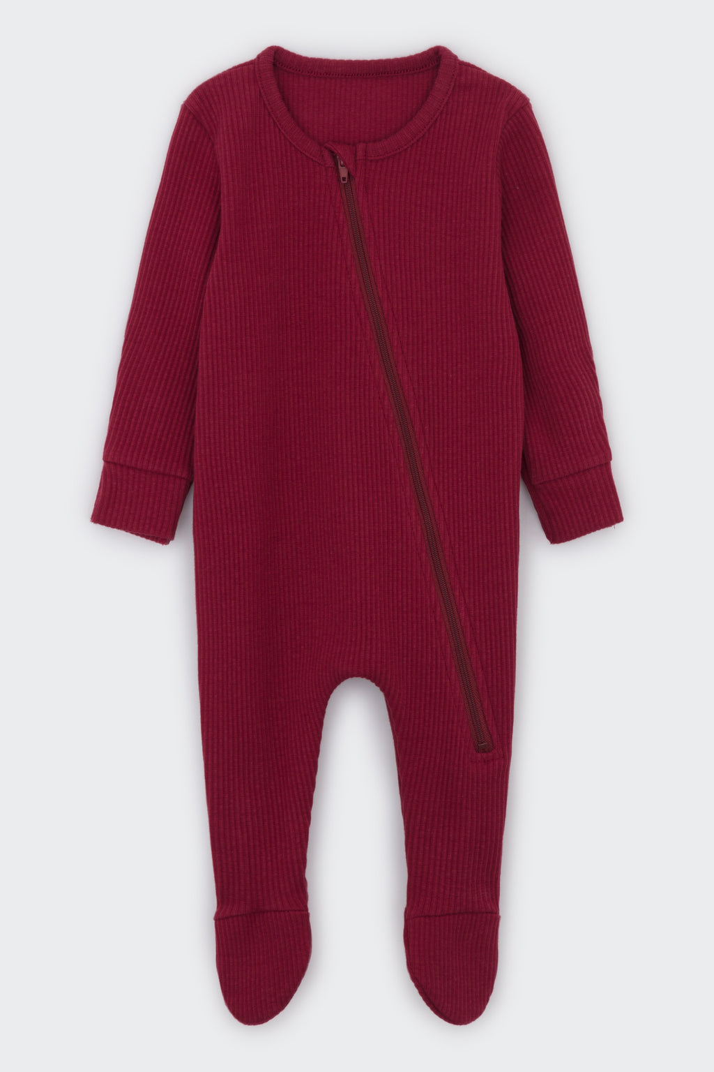 Claret Red Zip Sleepsuit