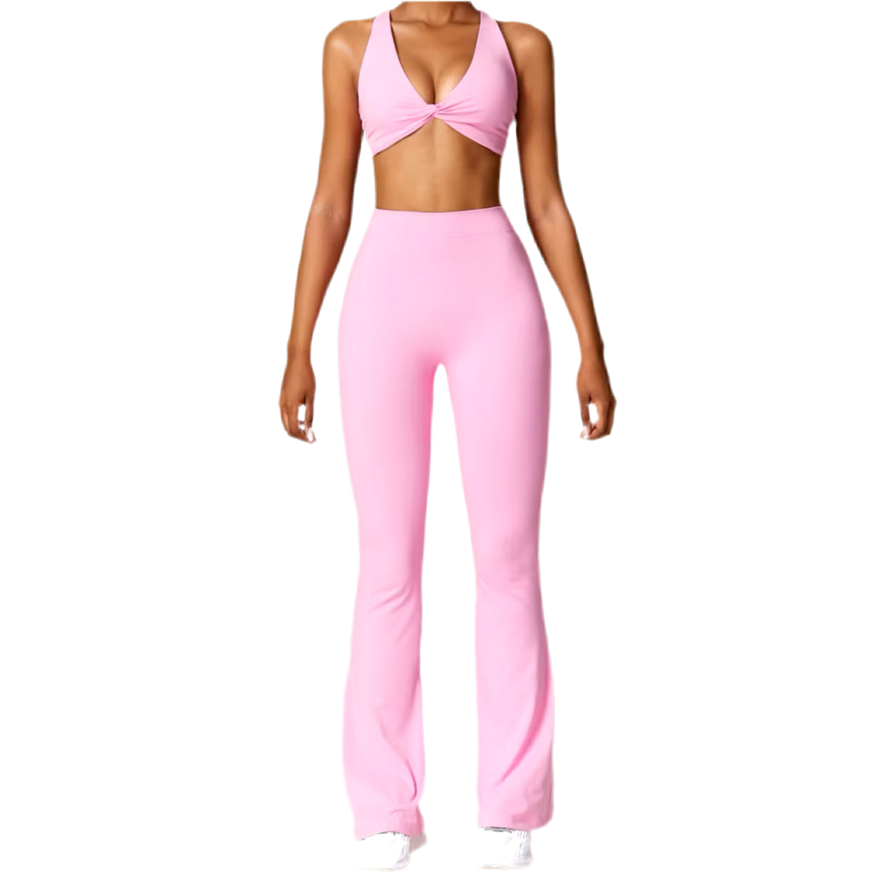 BTR Sculpt Cross Top & Ruched Trousers Set