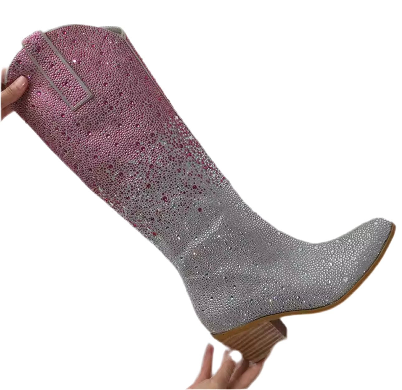 Aurora Gradient Handmade Diamante Rhinestone Cowboy Boots PREORDER