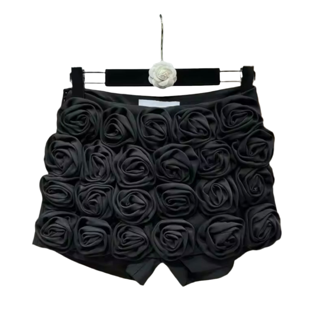 Rose 3D flower Skort Skirt