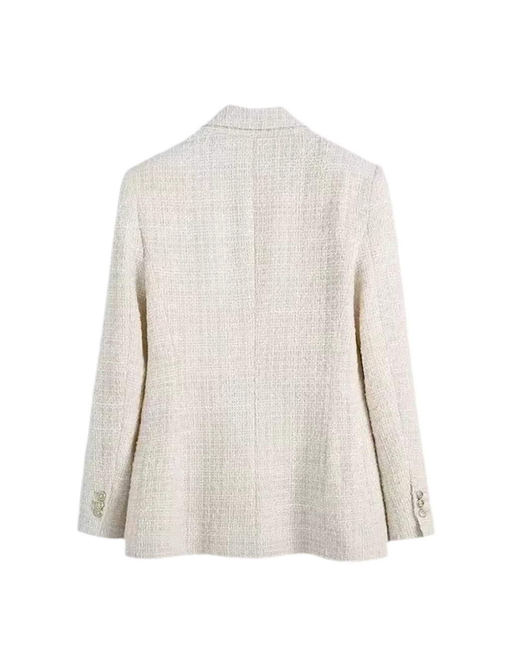 India Tweed Button Up Blazer