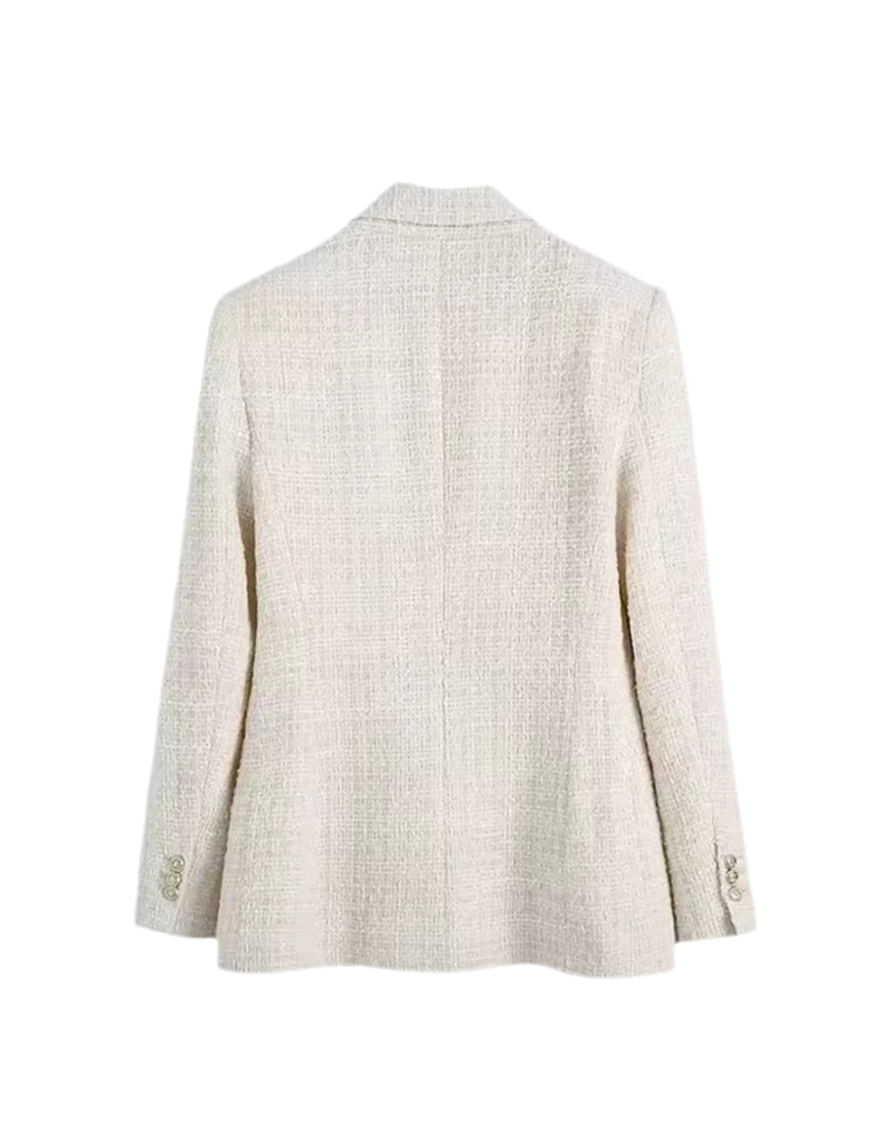 India Tweed Button Up Blazer