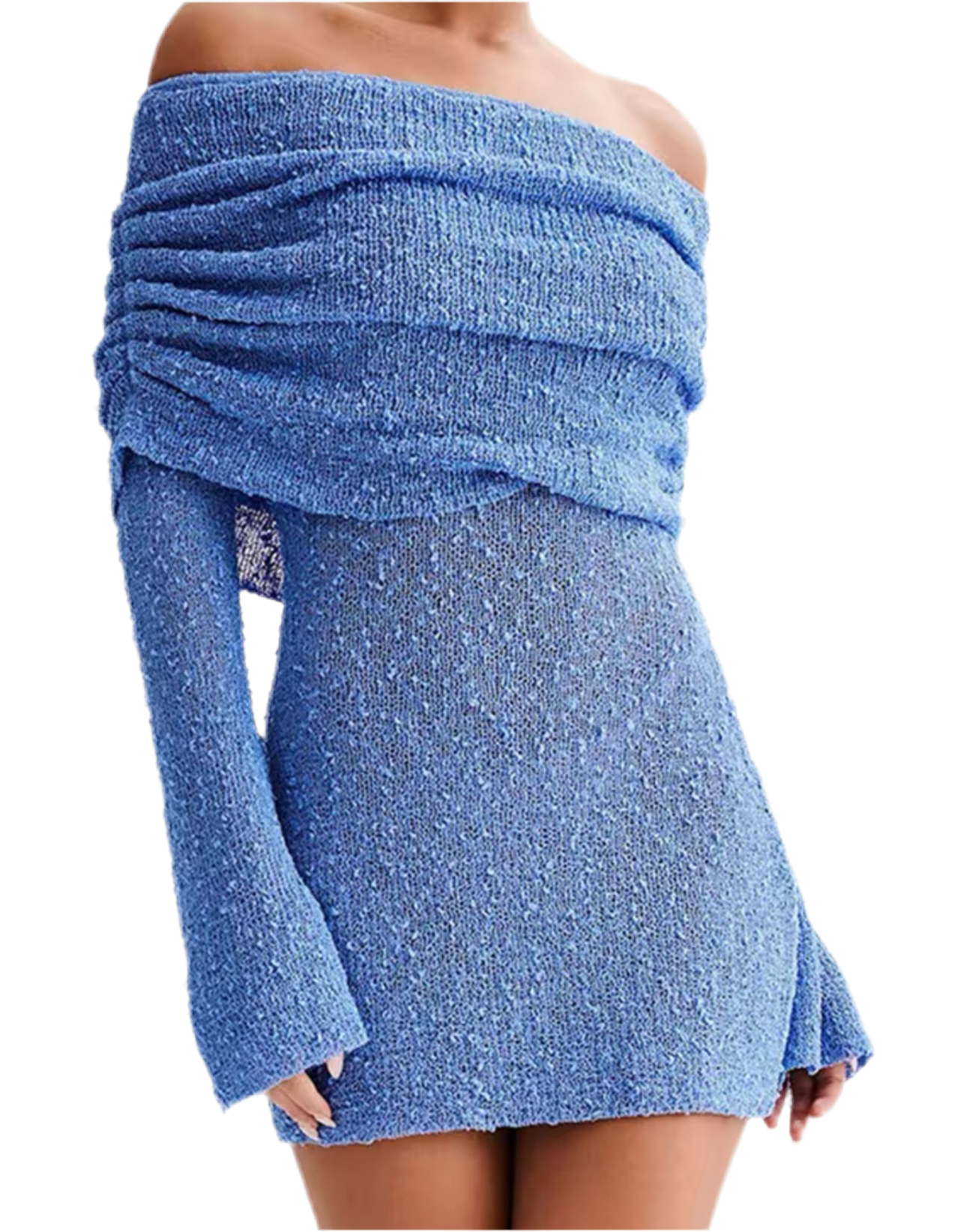 Nightfall Sheer Knit Mini Dress