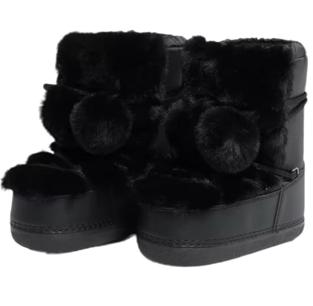 Faux Fur Padded Mini Snow Boots