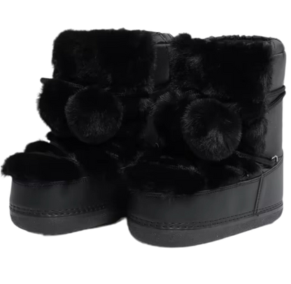Faux Fur Padded Mini Snow Boots
