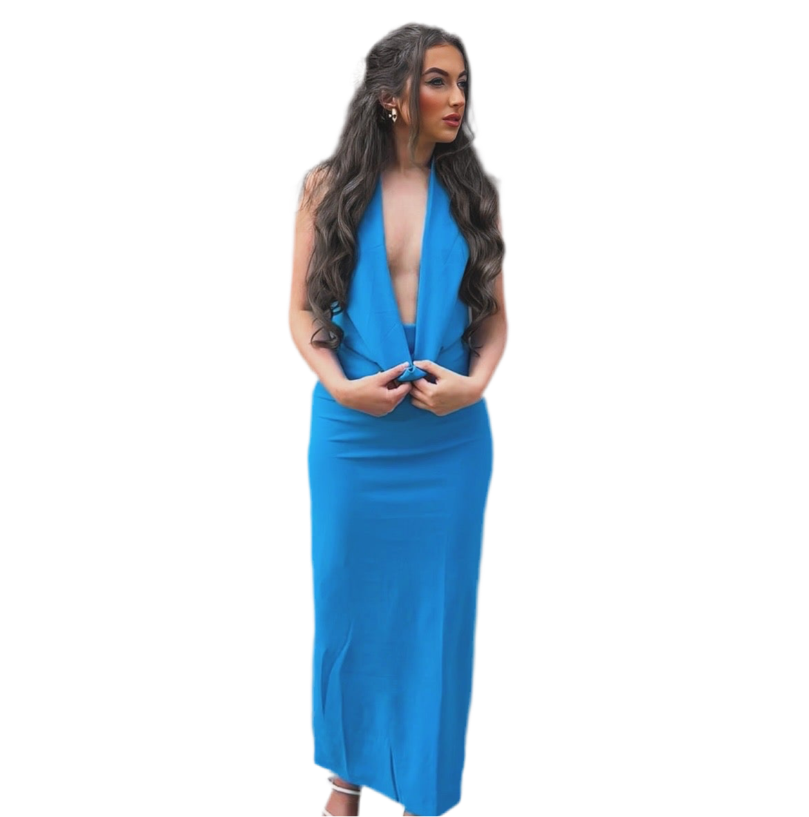 Gracie Halter Cowlneck Dress
