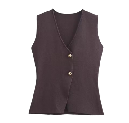 Ruth Thin knitted Waistcoat Top
