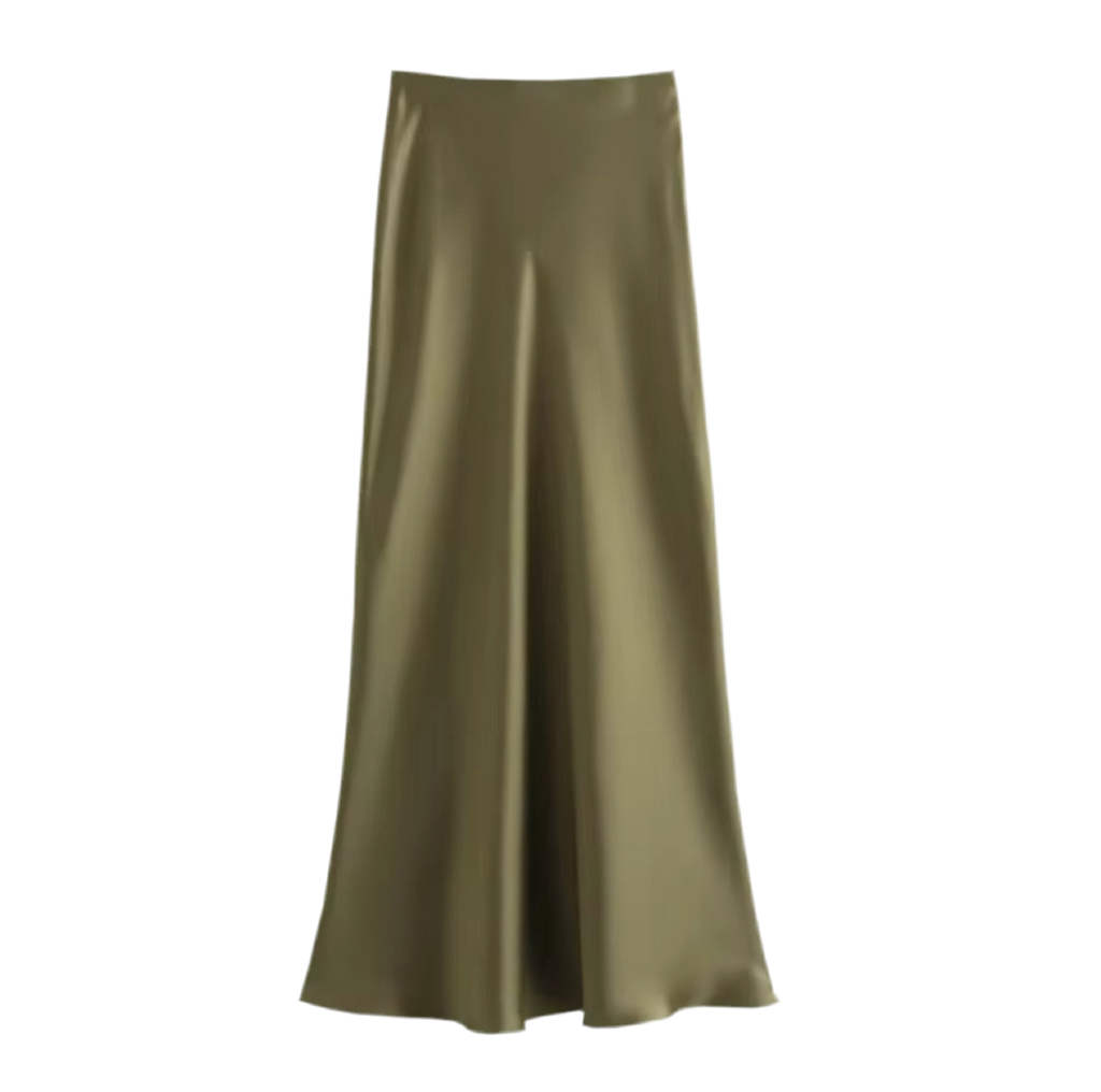 Savannah Maxi Ankle Length Satin Skirt