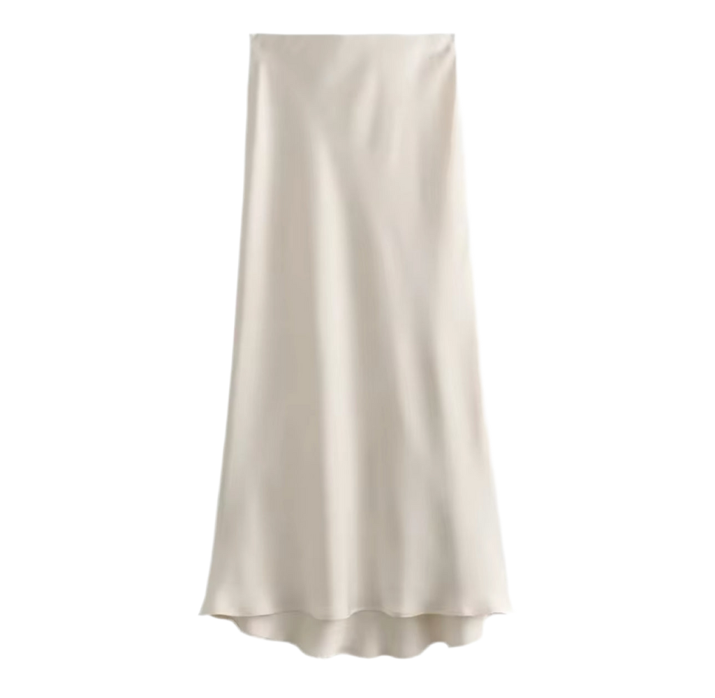 Savannah Maxi Ankle Length Satin Skirt