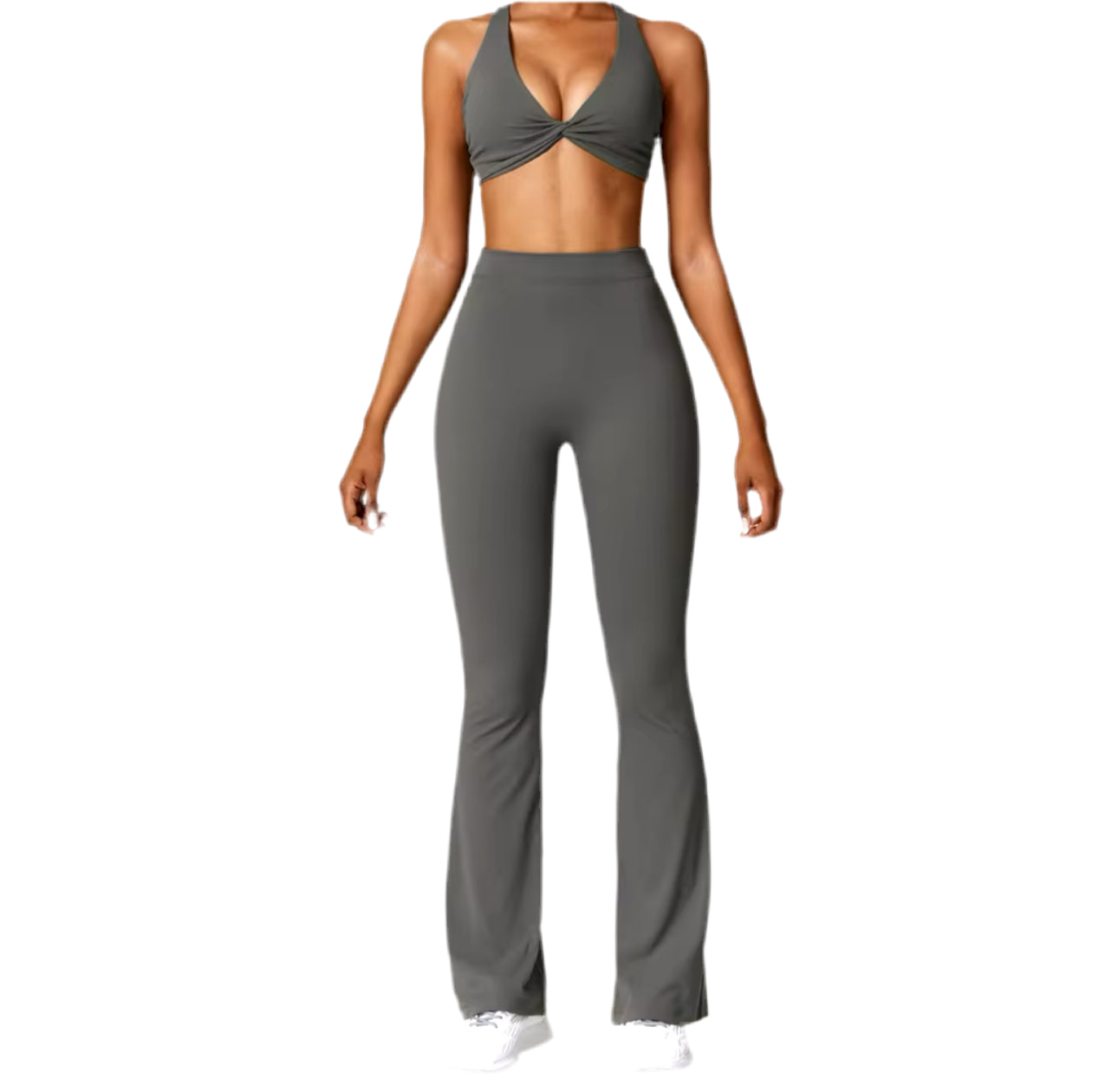 BTR Sculpt Cross Top & Ruched Trousers Set