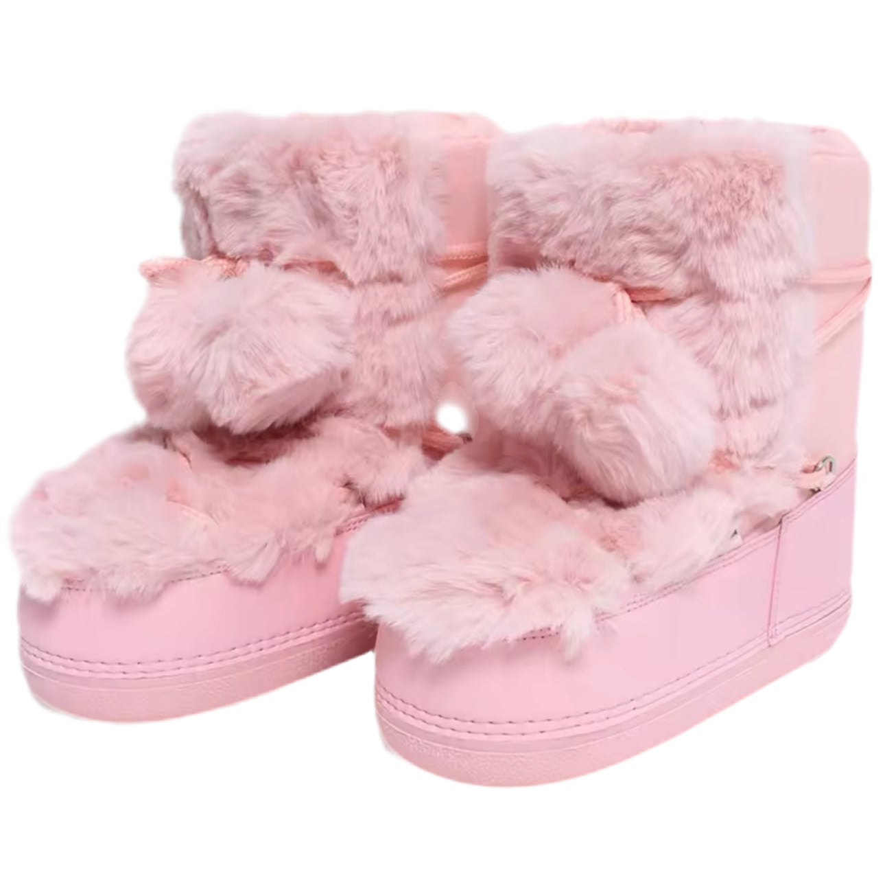 Faux Fur Padded Mini Snow Boots