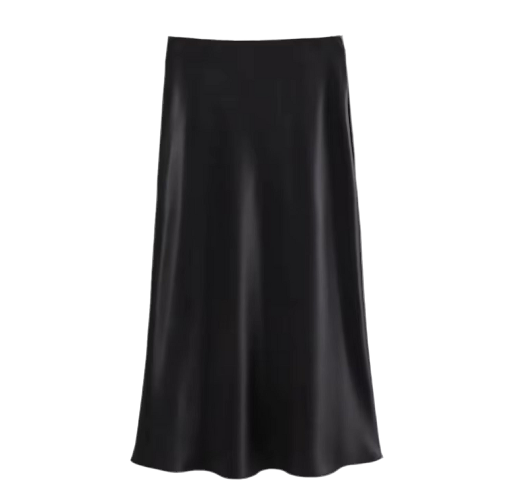 Savannah Maxi Ankle Length Satin Skirt