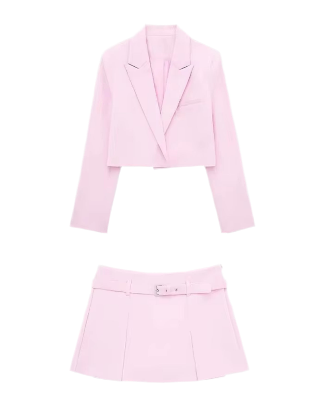 Pearl Cropped Blazer & Skirt Co ord two piece set
