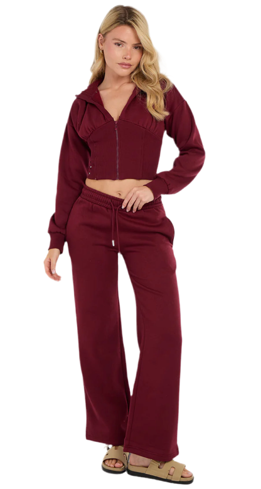 Winter Oversized Style Fleece Zip up Tracksuit