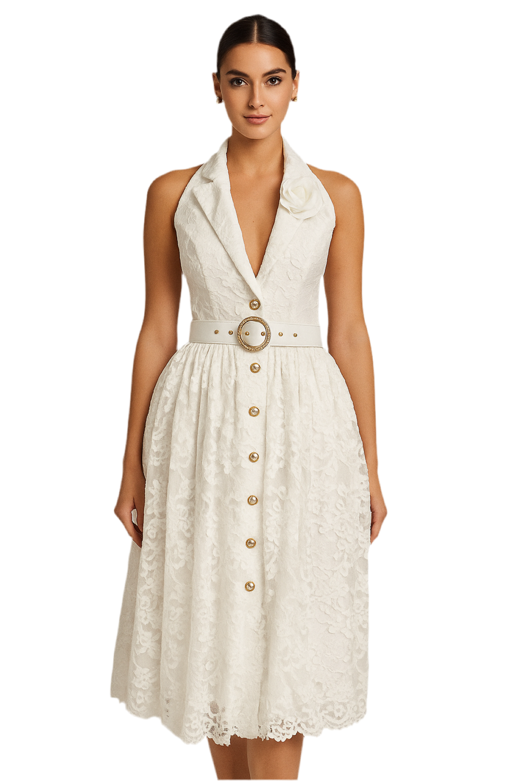 Antoinette Lace Midi Dress