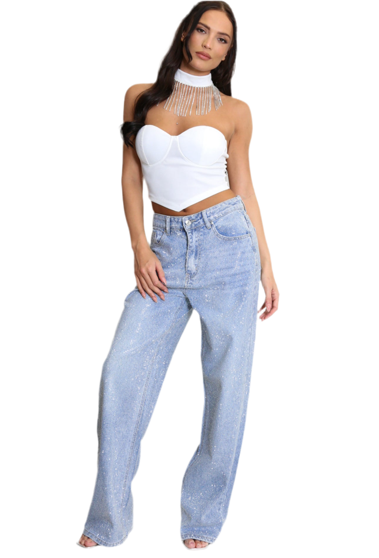 Nala Embellished Wide Fit Jeans