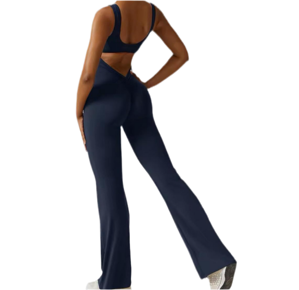 BTR Sculpt Sports Open Back Jumpsuit (Ruched bum)