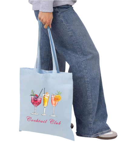 ‘Cocktail Club’ Printed Tote Bag