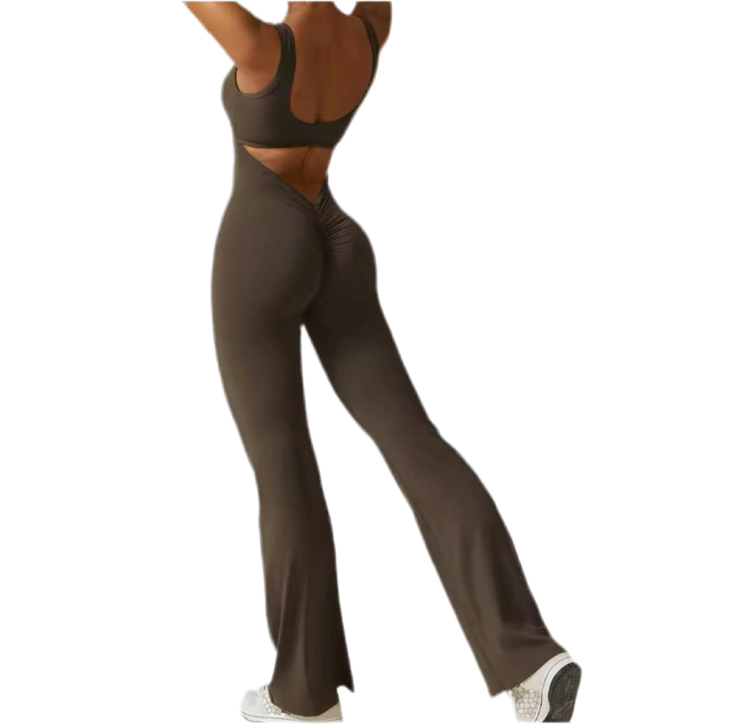 BTR Sculpt Sports Open Back Jumpsuit (Ruched bum)
