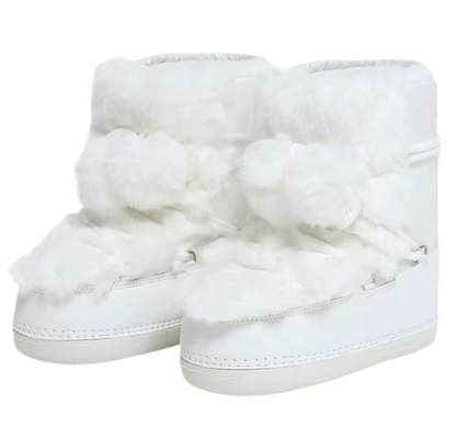 Faux Fur Padded Mini Snow Boots