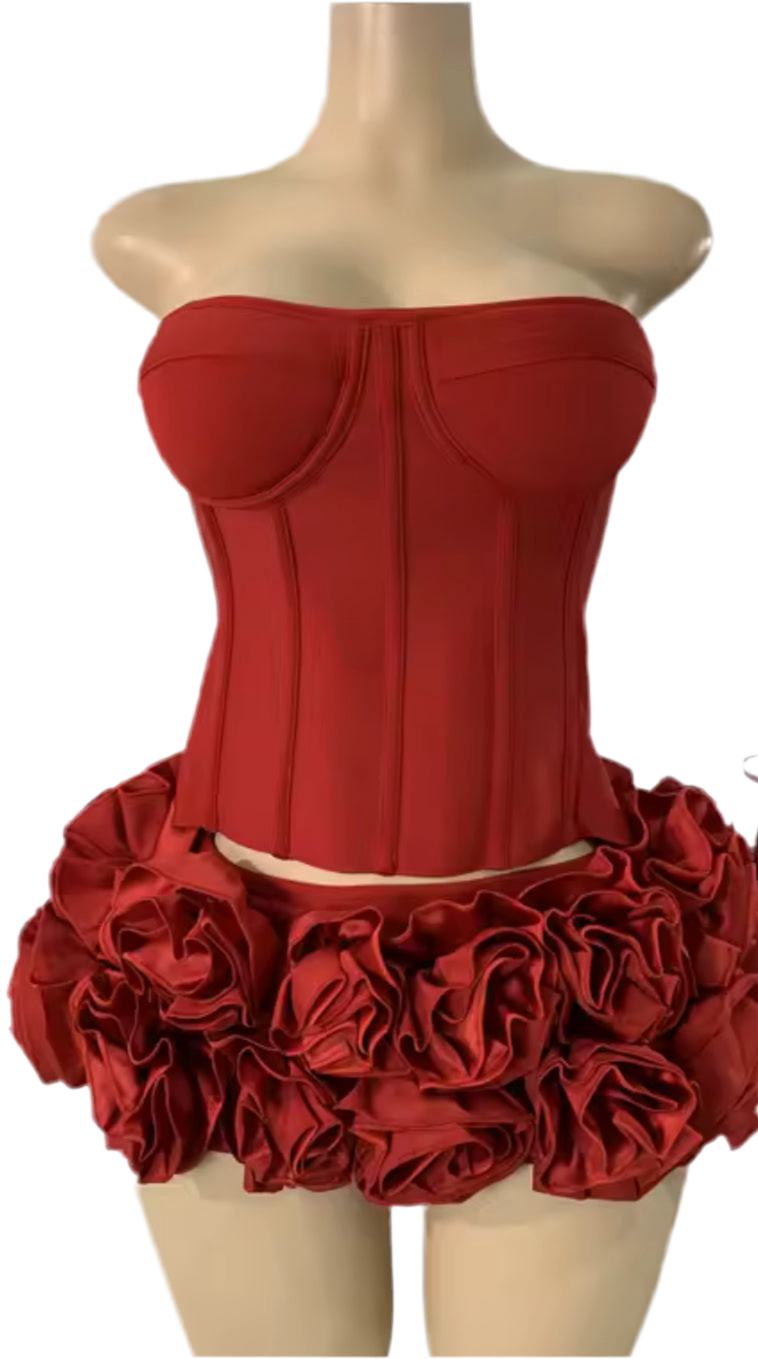Liberty Rose Coord Set - Red