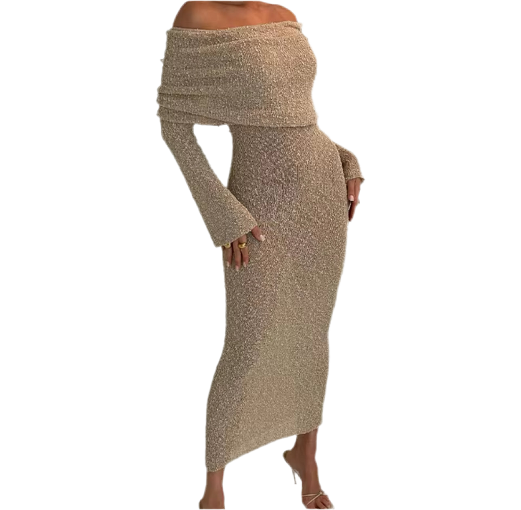 Nightfall Sheer Knit Maxi Dress