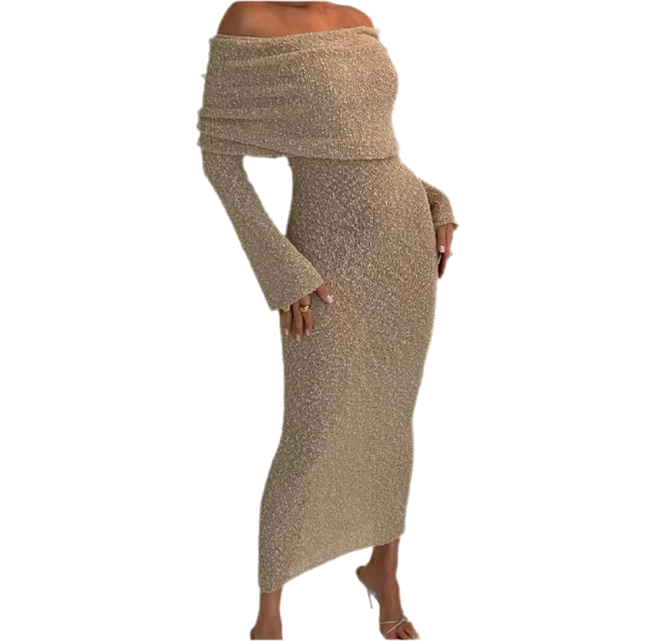 Nightfall Sheer Knit Maxi Dress