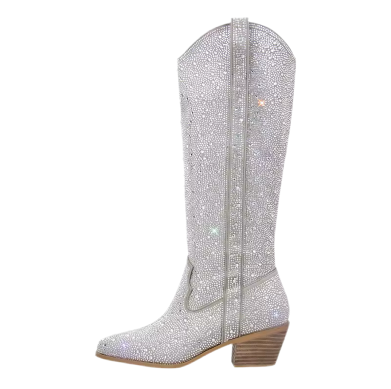 Aurora Silver Handmade Diamante Rhinestone Cowboy Boots PREORDER