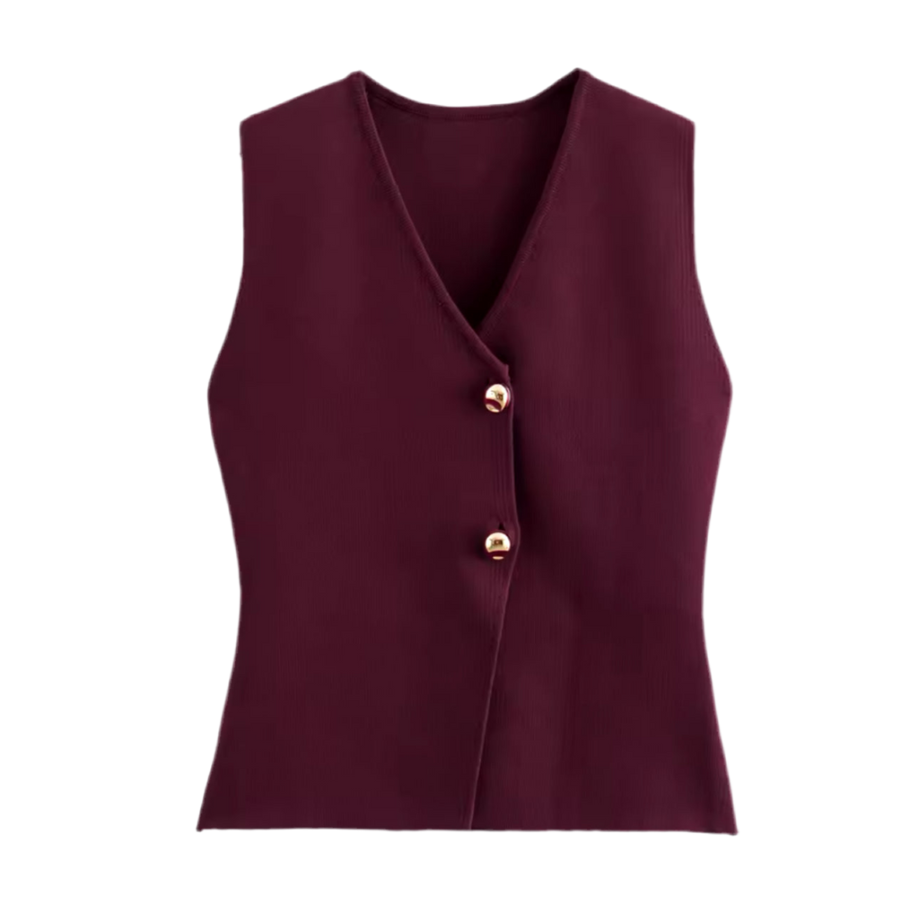 Ruth Thin knitted Waistcoat Top