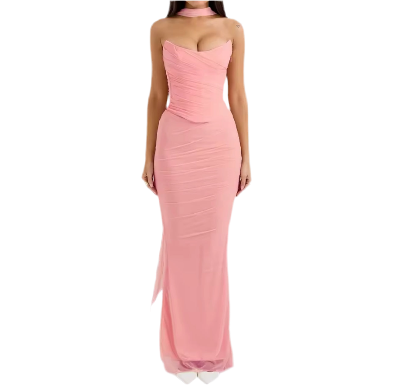 Rebecca Strapless Three Piece Set with Scarf