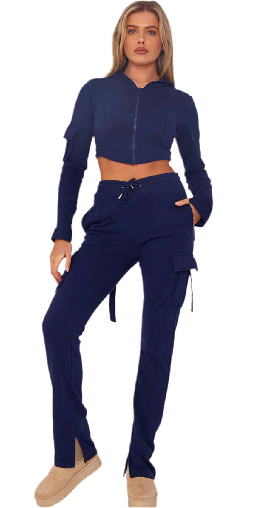 Bella Fitted Cargo Tracksuit Set