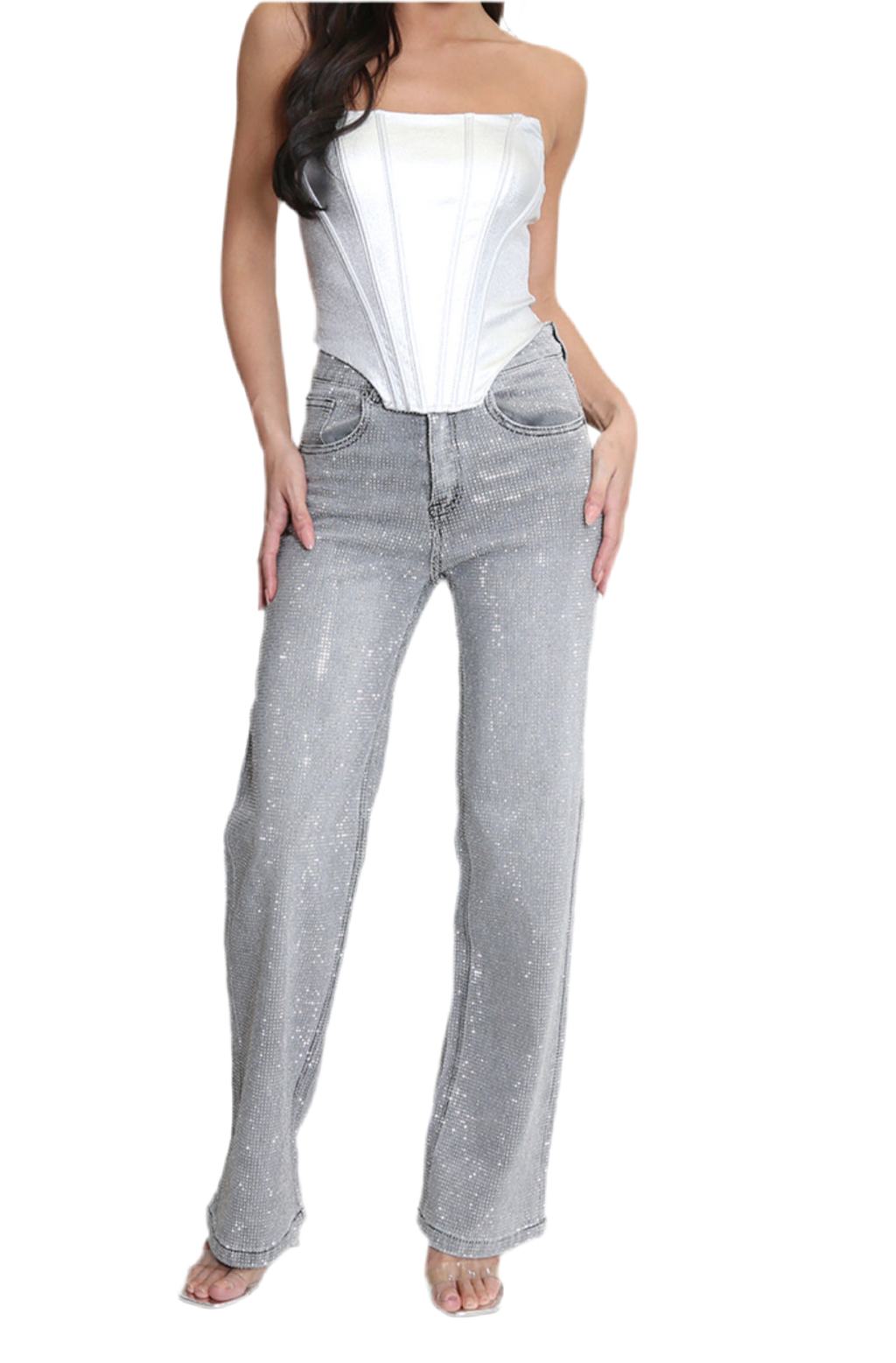 Nala Embellished Wide Fit Jeans