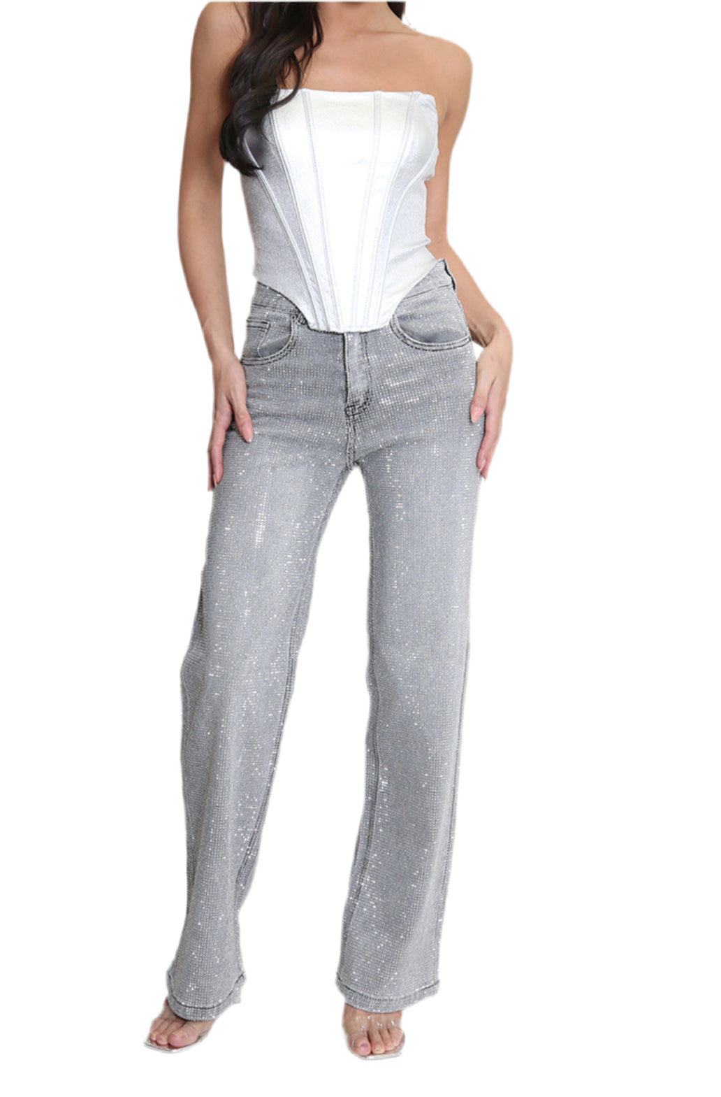 Nala Embellished Wide Fit Jeans