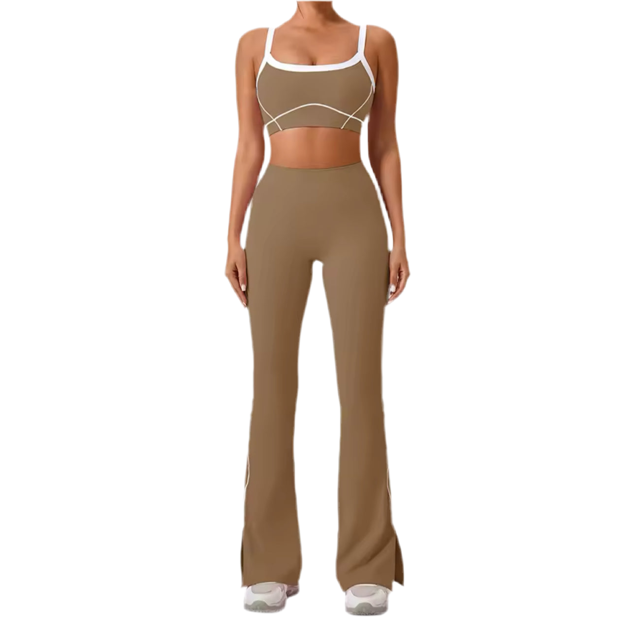 Caramel BTR Active Colour Block Top & Trousers Set