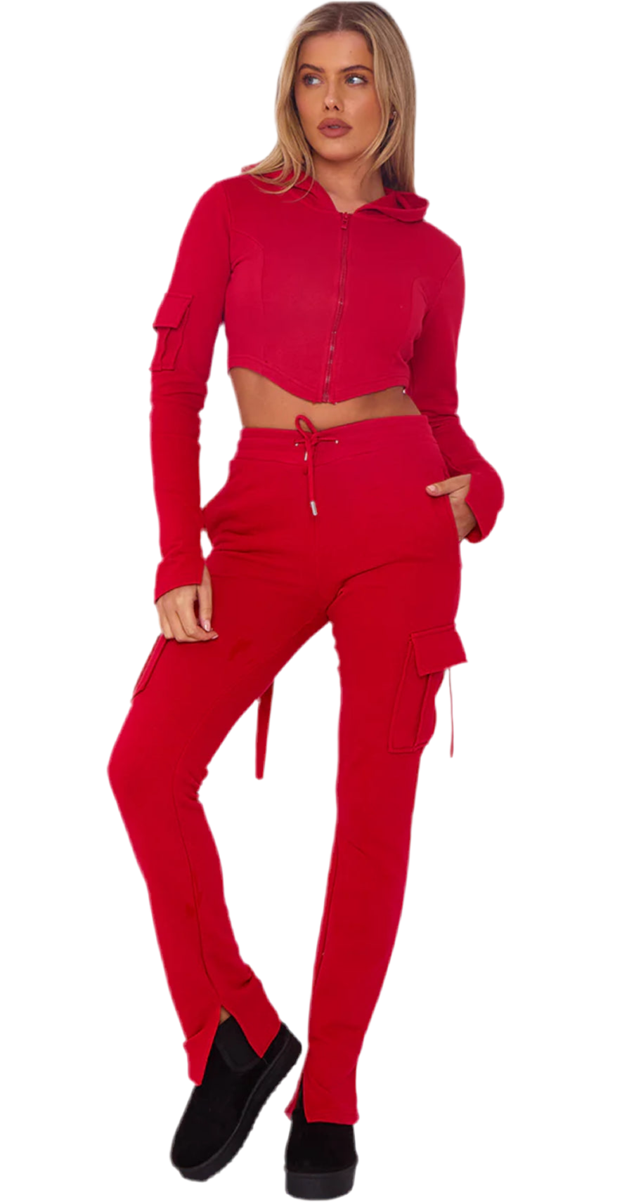 Bella Fitted Cargo Tracksuit Set