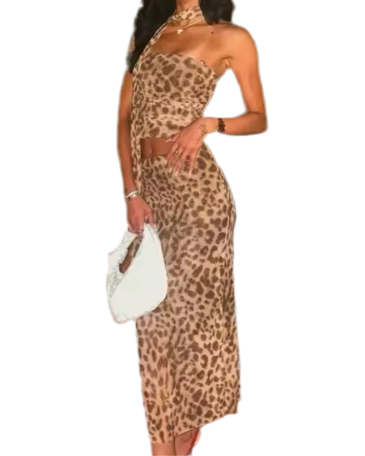 Tiana Leopard Two Piece Set