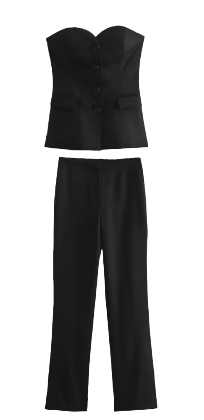 Sophia Bandeau top & Trousers Co ord Set