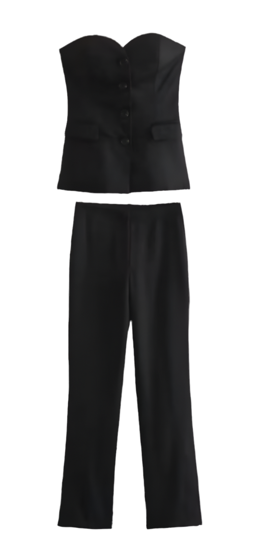 Sophia Bandeau top & Trousers Co ord Set