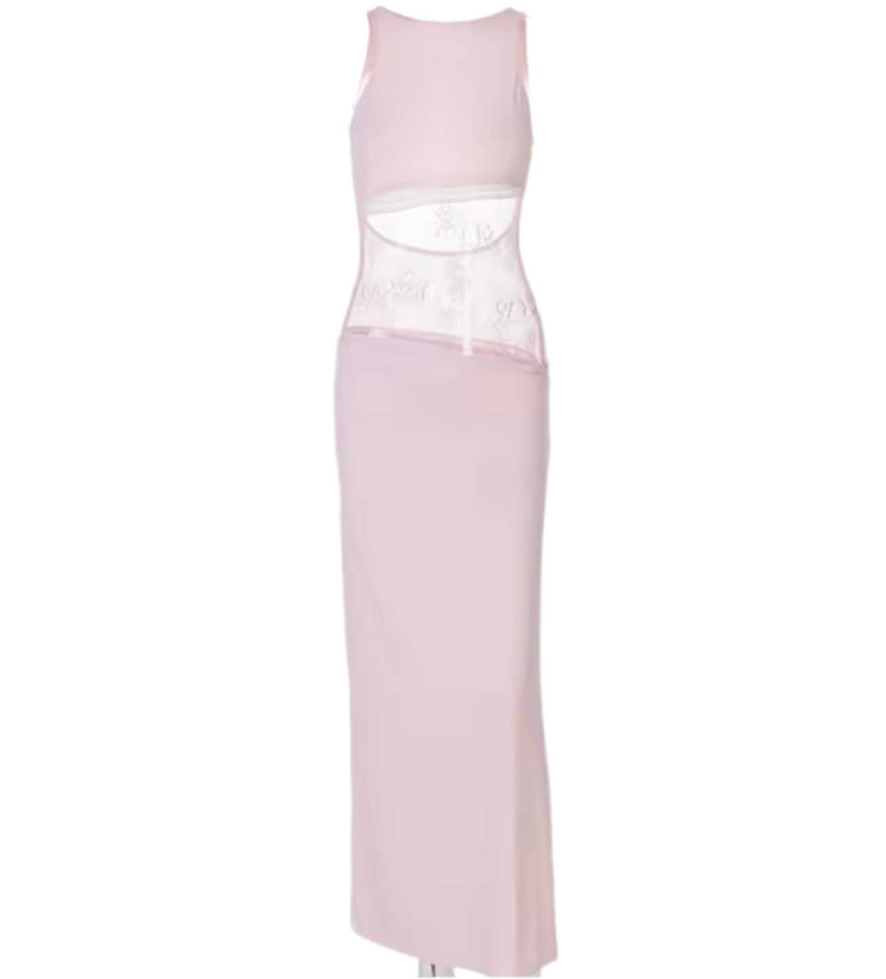 Sierra Lace Slinky High Neck Maxi Dress