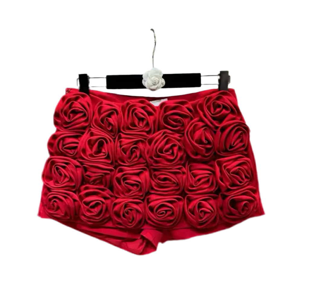 Rose 3D flower Skort Skirt