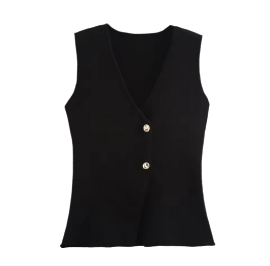 Ruth Thin knitted Waistcoat Top