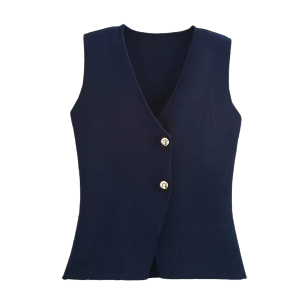 Ruth Thin knitted Waistcoat Top