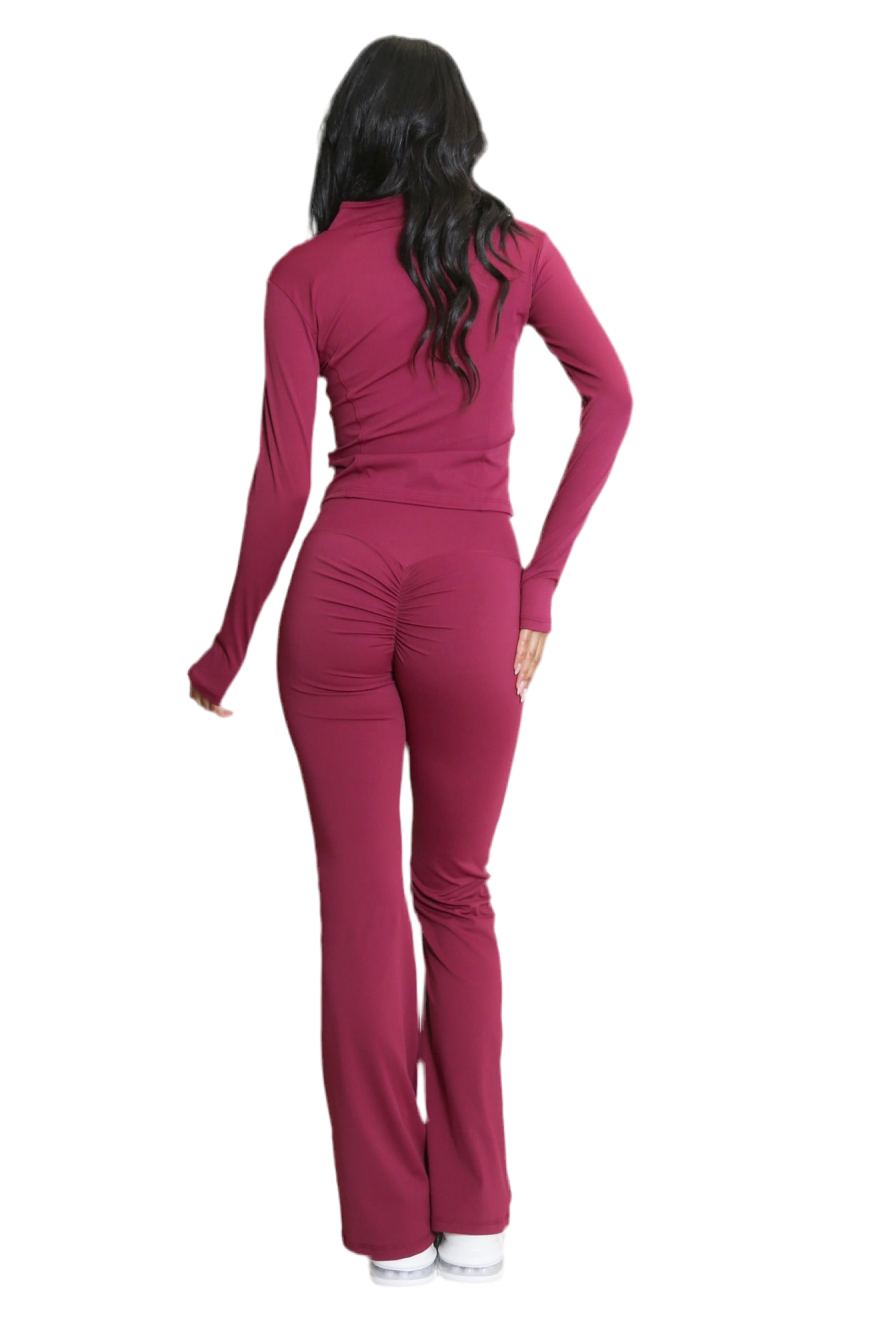 BTR Active Sports Gymwear Set - Zip up Jacket & Flared Trousers