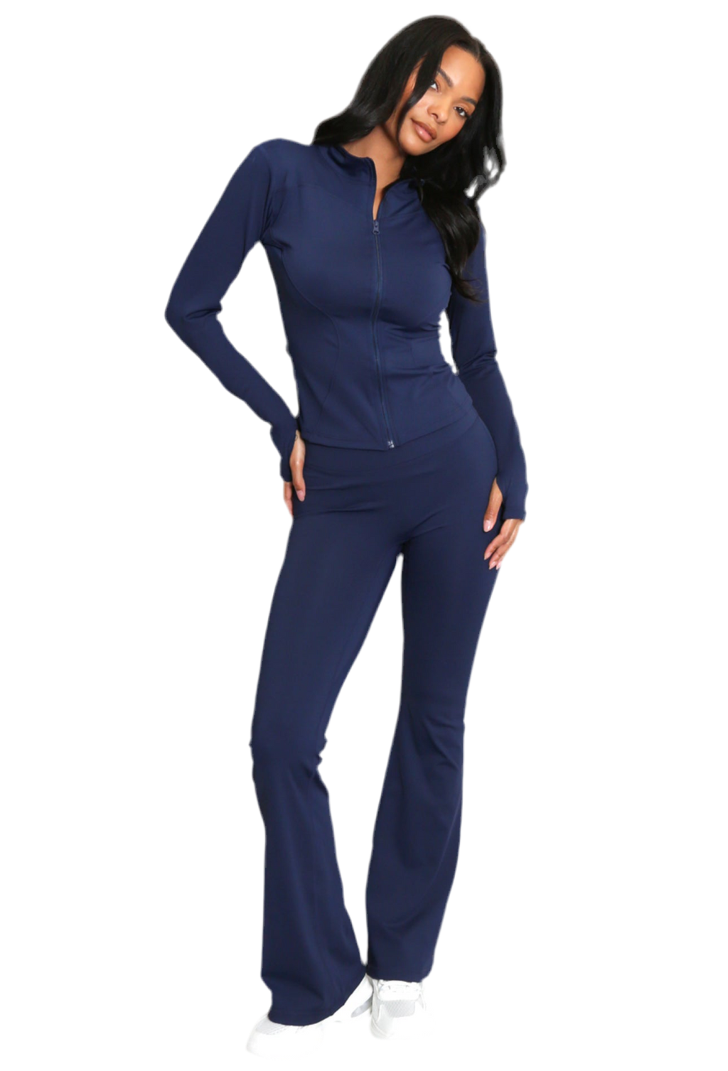 BTR Active Sports Gymwear Set - Zip up Jacket & Flared Trousers